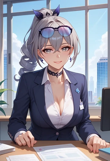 star rail,silver wolf,OL, bikini, sexy  - AI generated anime art